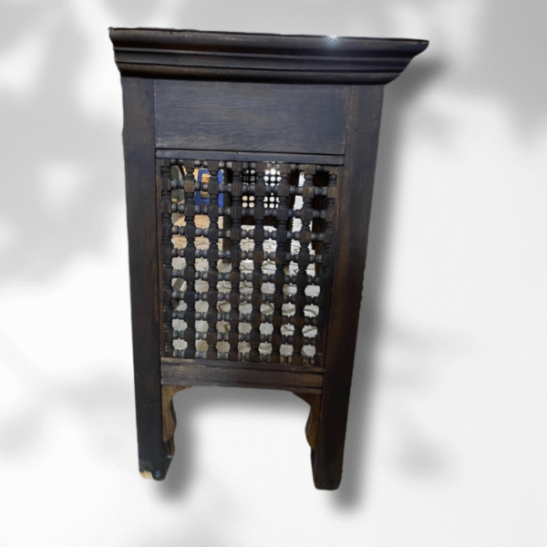 Boutabaa Crafts - Carved Moroccan Table Console - Dark Brown.